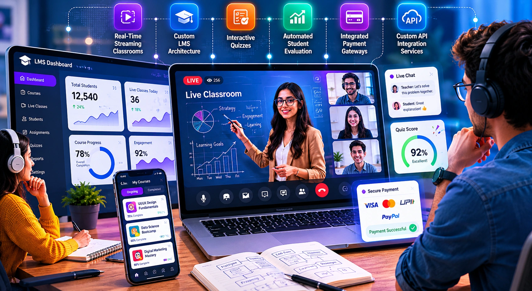 Custom Prototyping for Live Streaming and Virtual Learning Platforms