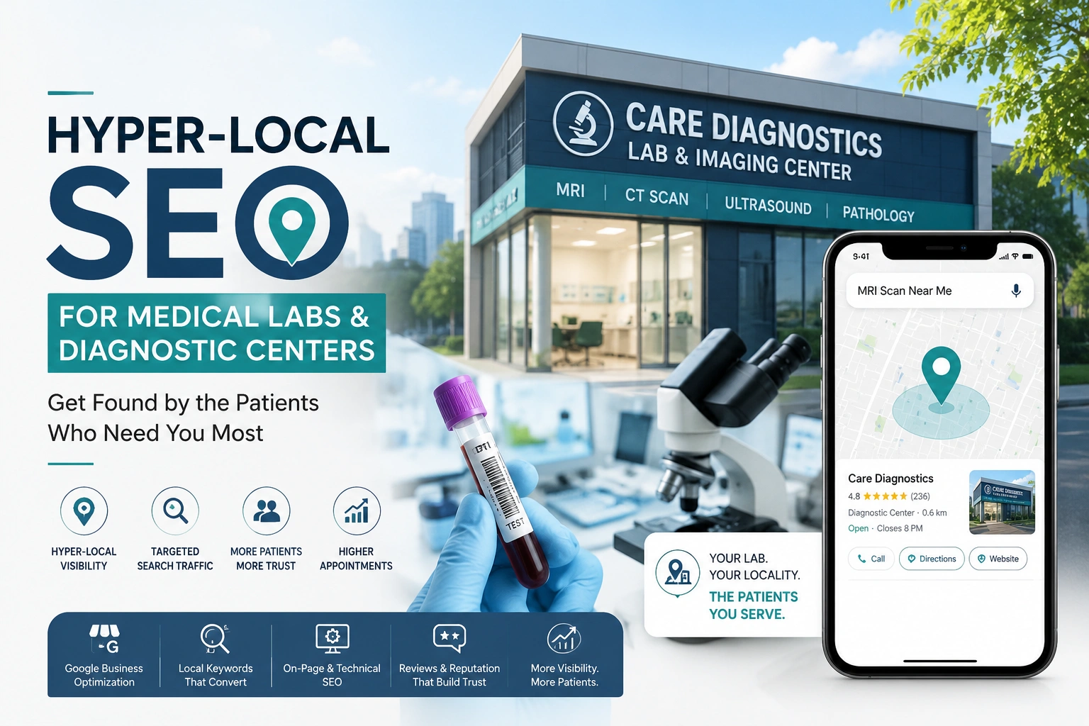 Hyper-local SEO for medical labs